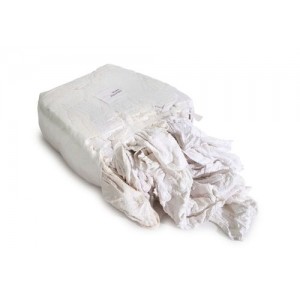 Čistilna krpa, frotir, bela, 10 kg stiskana krogla