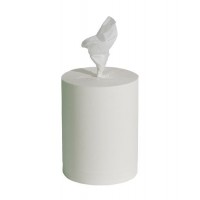 Čistilna krpa z notranjim navijanjem, bela, 1-slojna, PU = 6 zvitkov po 300 m, širina = 22 cm