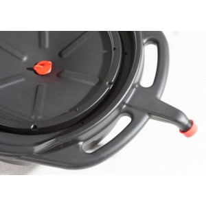 Posoda za odpadno olje in hladilno tekočino, 14 l, zaprta, okrogla, s 3 ročaji