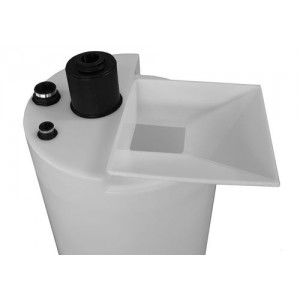 Polnilni lijak iz polietilena (PE) s pokrovom, za dozirne posode prostornine 200 litrov ali več