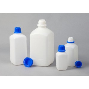Plastenke z ozkim grlom iz HDPE, 1000 ml, 12 kosov