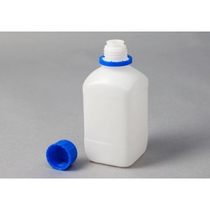 Plastenke z ozkim grlom iz HDPE, kvadratne, 500 ml, 15 kosov