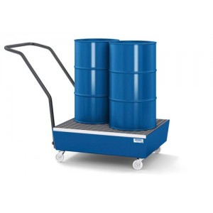 Mobilna lovilna posoda classic-line za 2 soda po 60l, barvana, s poc. rešetko