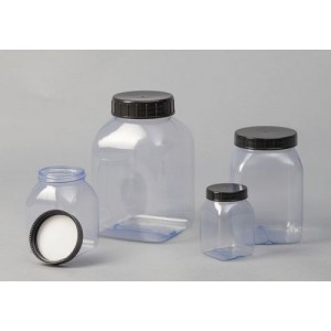 Plastenke s širokim grlom iz PVC,  2000 ml, 6 kosov