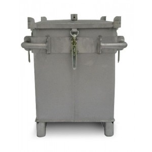 Transportni kontejner za Li-ion baterije iz nerjavečega jekla, 187 l, S-Box X1, polnilni material PyroBubbles®