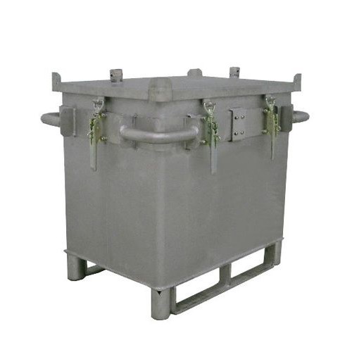 Transportni kontejner za Li-ion baterije iz nerjavečega jekla, 187 l, S-Box X1, polnilni material PyroBubbles®