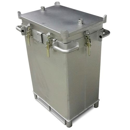 Transportni kontejner za Li-ion baterije iz nerjavečega jekla, 309 l, S-Box X2, polnilni material PyroBubbles®