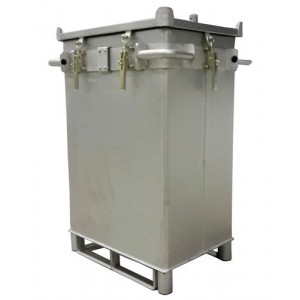 Transportni kontejner za Li-ion baterije iz nerjavečega jekla, 309 l, S-Box X2, polnilni material PyroBubbles®