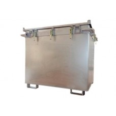 Transportni kontejner za litij-ionske baterije iz nerjavečega jekla, 800 l, M-Box X2, polnilni material PyroBubbles®