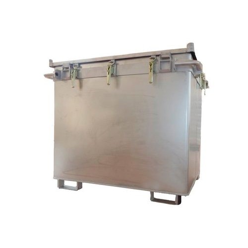 Transportni kontejner za litij-ionske baterije iz nerjavečega jekla, 800 l, M-Box X2, polnilni material PyroBubbles®