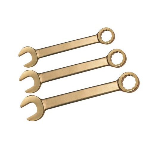 Komplet kombiniranih ključev (viličasti in obročasti), 12 kosov, SW 10-32 mm, posebni bron, neiskreči, za Ex cone