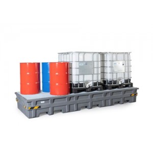 Lovilna posoda pro-line za 3 IBC, s pocinkano rešetko