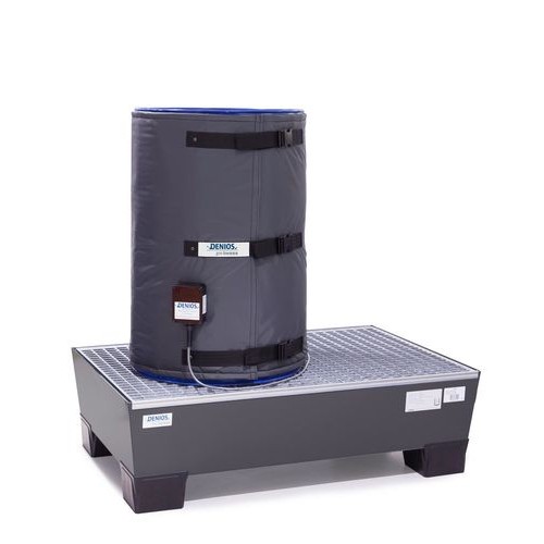 Grelni plašč DENIOS pro-line, digitalni regulator temperature, za sod 200 l