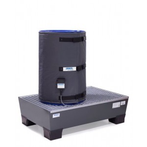 Grelni plašč DENIOS pro-line, digitalni regulator temperature, za sod 200 l