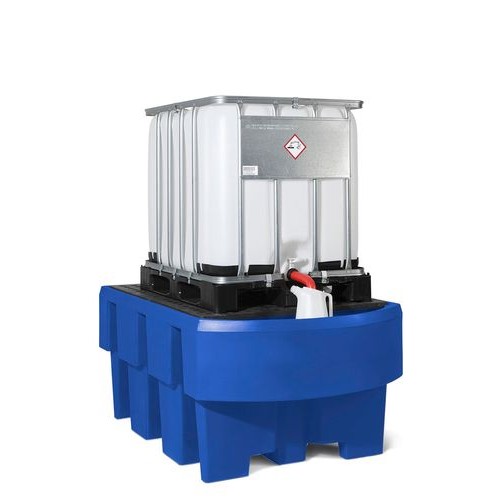 Lovilna posoda classic-line za 1 IBC, s PE rešetko in prostorom za pretakanje