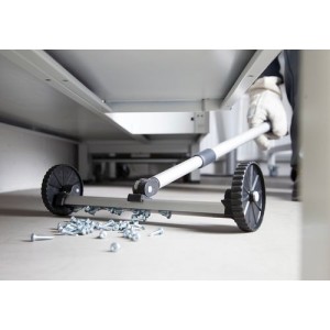 Magnetna metla z nastavljivim teleskopskim ročajem, kolesa