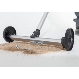 Magnetna metla z nastavljivim teleskopskim ročajem, kolesa