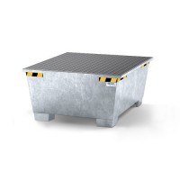 Lovilna posoda pro-line za 1 IBC, pocinkana, z rešetko