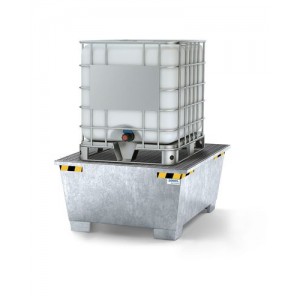 Lovilna posoda pro-line za 1 IBC, pocinkana, z rešetko