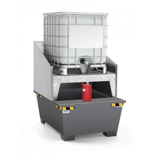 Lovilna posoda pro-line za 1 IBC, barvana, stojalo za polnjenje