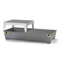 Lovilna posoda pro-line za 2 IBC, barvana, 1 stojalo, 1 rešetka