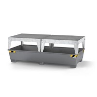 Lovilna posoda pro-line za 2 IBC, barvana, 2 stojali