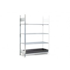 Regal za nevarne snovi GKG 1360-V pro, PE kad, pocinkana rešetka, 1312 x 637 x 2000 mm, dodatni regal