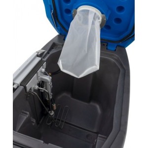 Naprava za pranje delov BIO.X C100, sestavljena iz umivalnika, pokrova in začetnega polnila