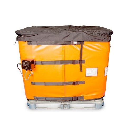 Grelni plašč za IBC, protieksplozijska zaščita T4, termostat 0 - 50°C, z izolacijskim pokrovom, 4060 - 4310 mm, 960 W