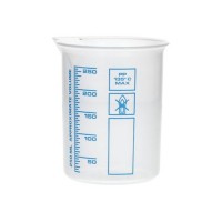 Čaša Griffin iz PP, laboratorijske čaše z natisnjeno modro volumsko lestvico, 250 ml, 24 kosov