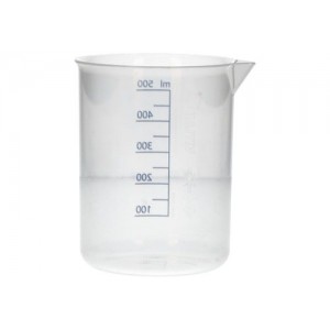 Čaša Griffin iz PP, laboratorijske čaše z natisnjeno modro volumsko lestvico, 500 ml, 12 kosov