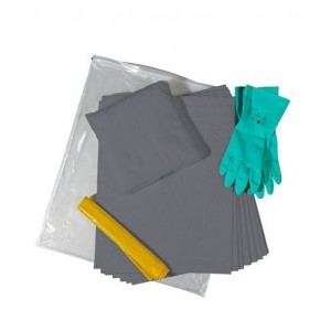 DENSORB komplet za ukrepanje ob razlitju, v torbi z vpojnimi podlogami in blazinami, univerzalna izvedba