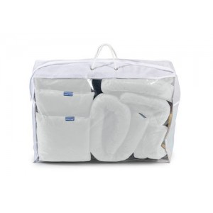 DENSORB komplet veziv za ukrepanje ob razlitju olja, v prozorni torbi, 76 l