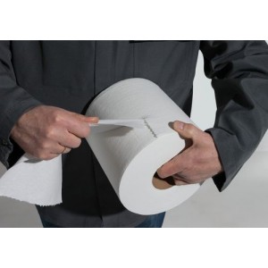 Robustne čistilne krpe iz celuloze, 3-slojne, 1 zvitek, 350 m, bele barve